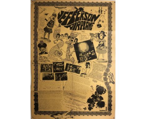 JEFFERSON AIRPLANE DUTCH RCA POSTER. An original 1968 RCA/Inelco Dutch issue poster with bio and discography. Measures 24x34"
