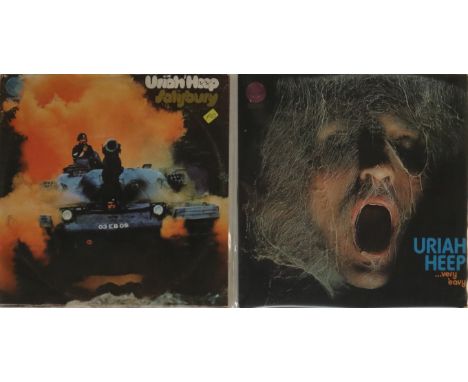 URIAH HEEP - VERTIGO SWIRL LPs. Excellent bundle of the first 2 Uriah Heep LPs. Titles are ...Very 'Eavy Very 'Umble... (1st 