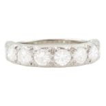 18ct white gold eight stone