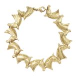 9ct gold horse head link bracelet
