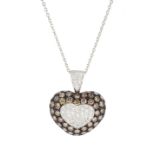 18ct white and black gold