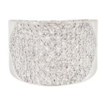 White gold pave set round brilliant cut diamond