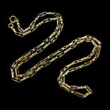 Early 20th century 9ct gold fancy link chain necklace