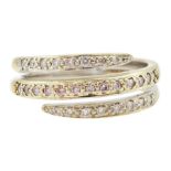 18ct gold three row