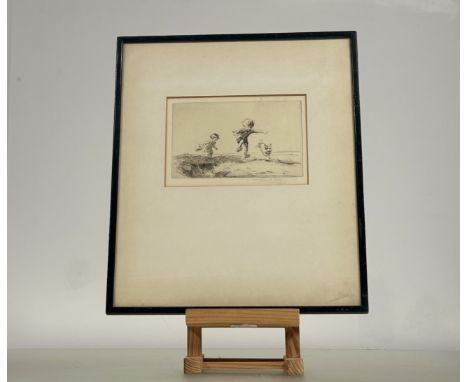 Eileen Alice Soper (British, 1905-90), "Over the Hills and Far Away", etching, signed in pencil, framed. Plate 11.25cm by 18.