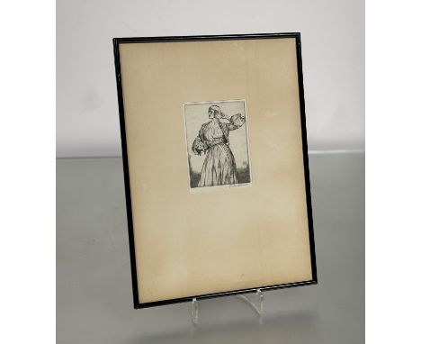 Gerald Leslie Brockhurst R.A.&nbsp; (British,1890-1978), "Study for a Decoration", etching, signed in pencil, framed. Plate 1