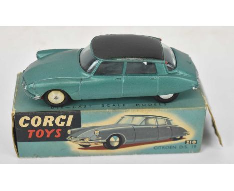 CORGI;  boxed Citroen D.S.19 in blue colourway. 