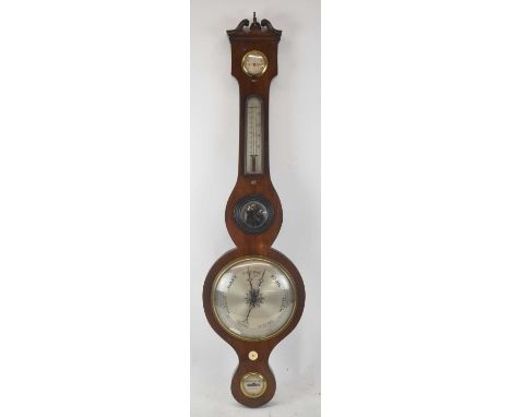 A 19th century mahogany wheel barometer of typical form, height 98cm. 