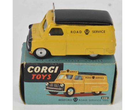 CORGI; a boxed Bedford AA Road Service Van in yellow colourway.