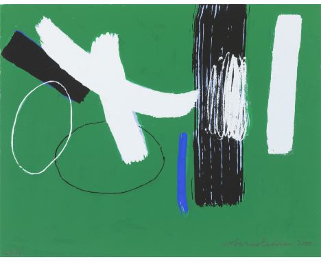 Wilhelmina Barns-Graham,  Scottish 1912-2004,Millennium Series, green, 2000;silk screen print,  numbered 29/75, signed and da