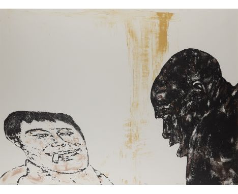 Leon Golub, American 1922-2004, Encounter, 1986;lithograph in colours on Arches paper,&nbsp;signed, titled and numbered 46/70