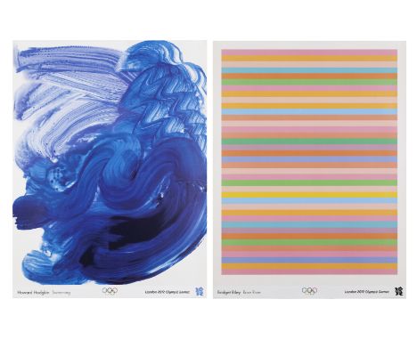 Sir Howard Hodgkin CH CBE (British 1932-2017) and Bridget Riley (British b.1931-)Swimming, 2012; Rose Rose 2012;each offset l