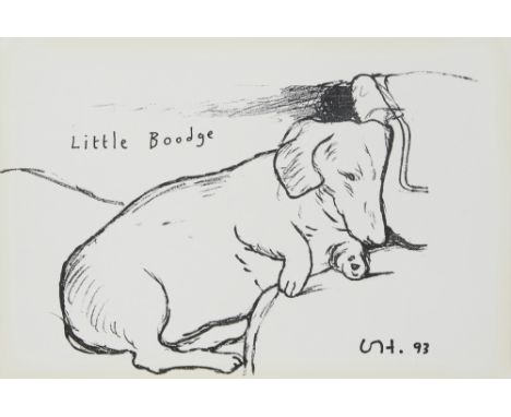 David Hockney OM CH RA,  British b.1937-Little Boodge, 1993;offset lithographic poster on glossy wove,  produced by Salts Mil