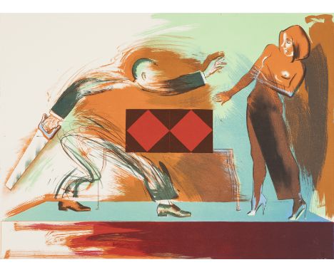 Allen Jones RA,British b.1937-&nbsp;Trick or Treat, 2000;&nbsp;lithograph in colours on wove,from an unsigned and unnumbered 