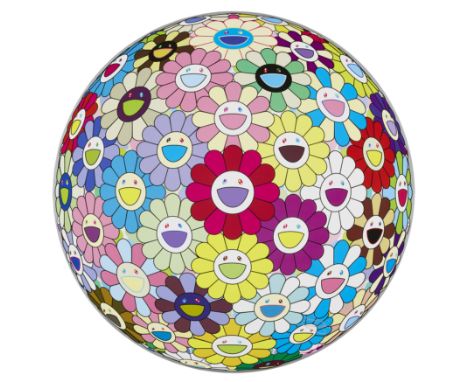 Takashi Murakami,  Japanese b. 1962-Flowerball: Colorful, Miracle, Sparkle;offset lithograph, cold stamp and high gloss varni