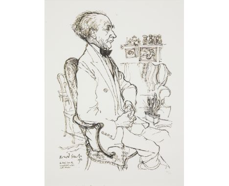 Ronald Searle CBE RDI,British 1920-2011,Portrait of Fredrick Alexander;offset lithograph on wove,&nbsp;signed and inscribed i