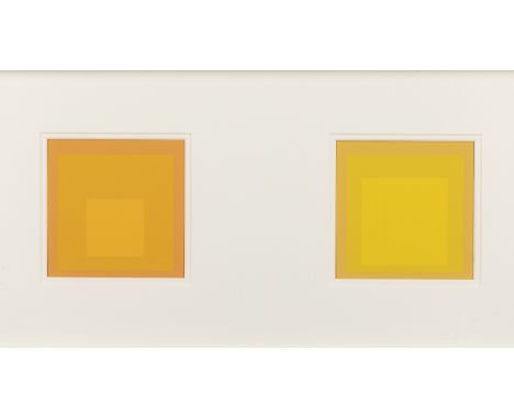 Josef Albers, German/American 1888-1976, Homage to the Square (Yellow); Homage to the Square (Orange); each screenprint in co