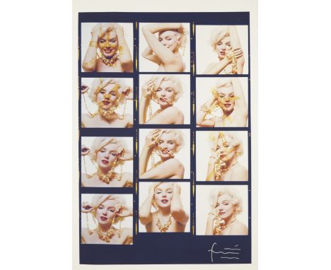Bert Stern,  American 1929-2013,Marilyn Monroe with Beads;12 photographic prints printed on one sheet in 2009 from the origin