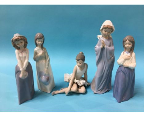 Five Nao figures, various