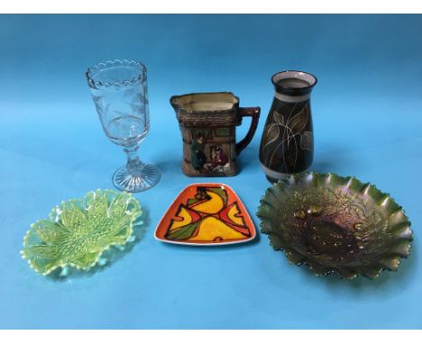 Selection of Doulton, Denby, Poole and three pieces of glassware