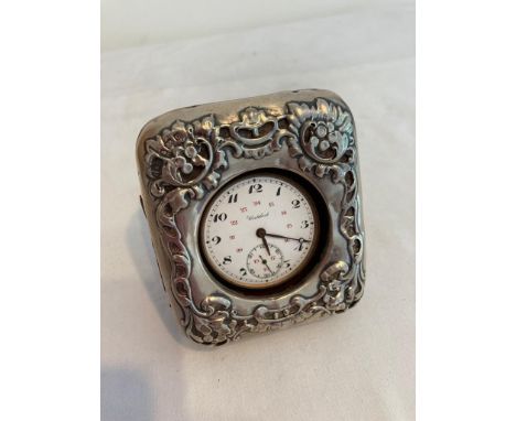 Antique Cortebert pocket watch and travelling case, circa 1905. Tor winding. Perfect working order, sitting in a silver and l