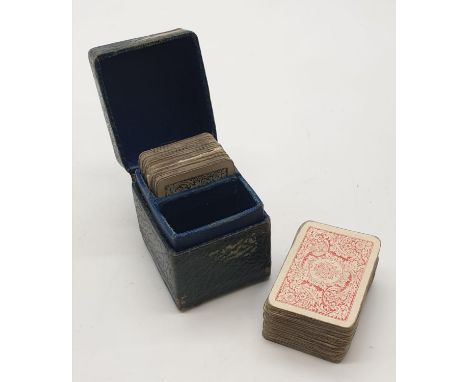 Vintage Patience mini playing card set, 4x4.5cm approx 
