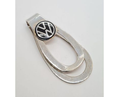 SILVER  ENAMEL Volkswagen MONEY CLIP 