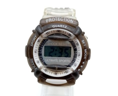 Gent digital sport watch rubber strap (as new) 