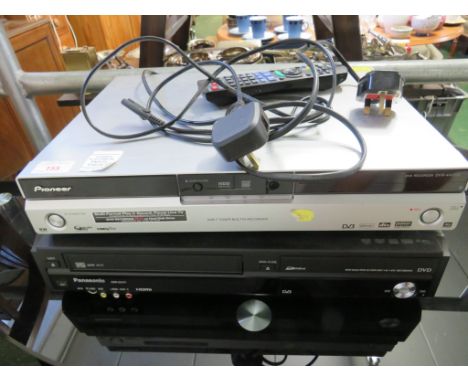 PIONEER DVD RECORDER TOGETHER WITH PASOSONIC DVD RECORDER WITH ONE REMOTE AND MANUAL (ONE ITEM NEEDS ATTENTION)