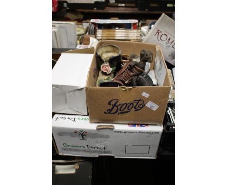 TWO BOXES OF CERAMIC BOOT ORNAMENTS