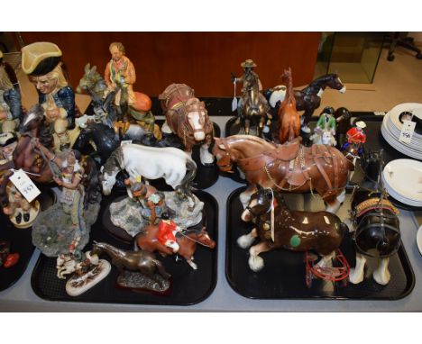 Ceramic horse ornaments, various makers, to include: Melba ware; Gift Craft; and others.  (qty)