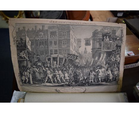 A collection of 18th century and later English and Continental portrait engravings and similar, after Hogarth and others. 