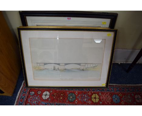 Of railway interest: after E Duncan, 'View of the London & Croydon Railway', colour lithograph, 31 x 49cm; after T M Baynes, 