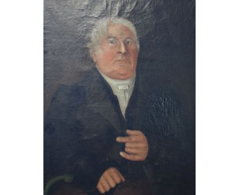 English school, 19th century, a portrait of a portly gentleman, oil on canvas, 78 x 61 cm and his wife (2)

Report by GH
Both