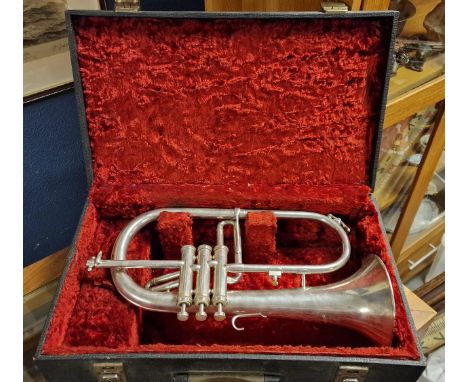 Cased Boosey &amp; Hawkes Imperial Flugelhorn Musical Instrument