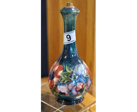 1950's Moorcroft Floral Lamp Base - 22.5cm high