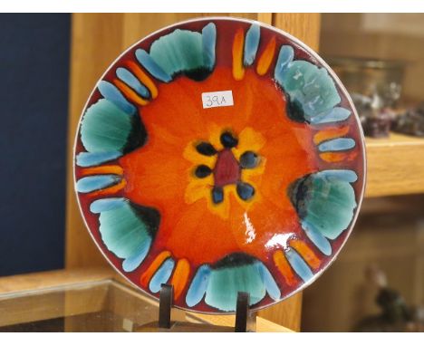 Poole Pottery Volcano Decorative Psychedlic Art Plate - 26.5cm diameter