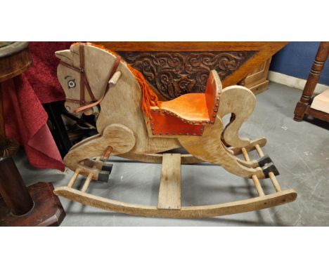 Early Children's Toy Wooden Rocking Horse - 72cm high - Proceeds to Charity