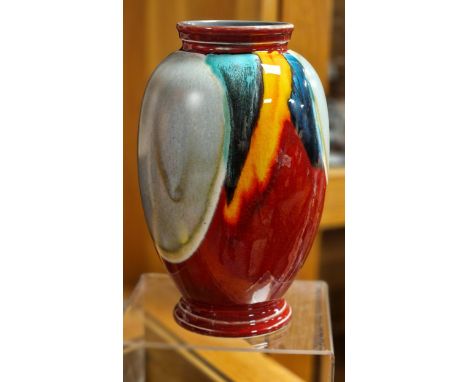 Poole Pottery Volcano Decorative Psychedlic Art Vase - 22cm high