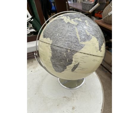 A WORLD GLOBE ON STAND 