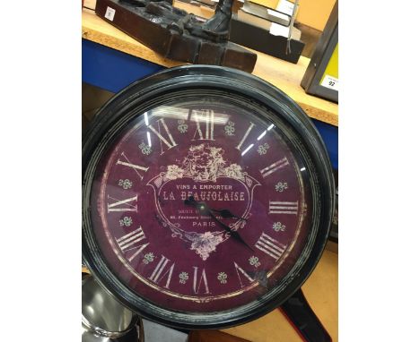 A FRENCH LA BEAUJOLAISE PARIS CLOCK 