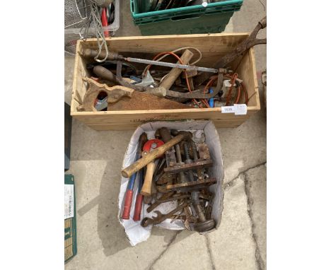 TWO BOXES OF ASSORTED VINTAGE TOOLS 