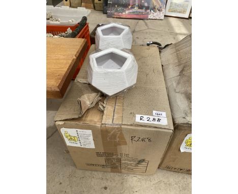 A BOX OF ZOMI WHITE CERAMIC POTS 