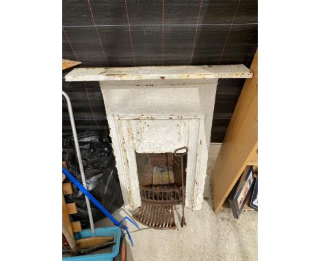 A VINTAGE CAST FIREPLACE 