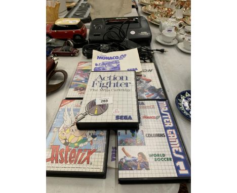 A SEGA MEGADRIVE CONSOLE AND GAMES, SONIC ETC 