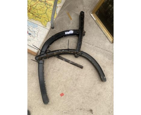 A PAIR OF VINTAGE CAST STAND 