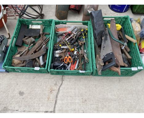 THREE BOXES OF ASSORTED TOOLS 