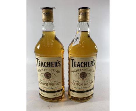 2 X 70CL BOTTLES - TEACHER'S HIGHLAND CREAM SCOTCH WHISKY 