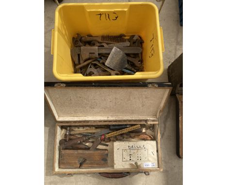 TWO BOXES OF VINTAGE TOOLS 