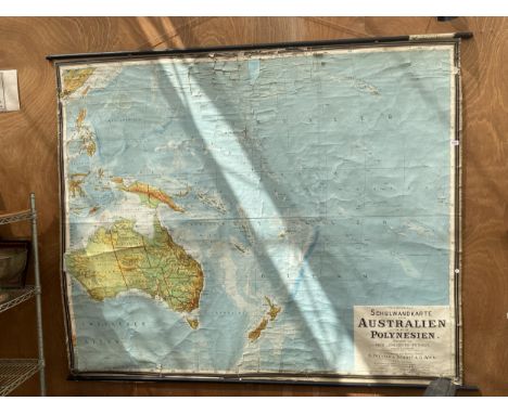 A VINTAGE MAP OF 'AUSTRALIEN UND POLYNESIEN' 